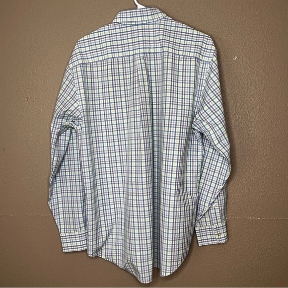 Vineyard Vines Mens Medium Whale Shirt Long Sleeve Button Up Multicolored Check - Picture 8 of 8